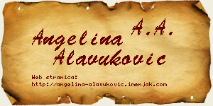Angelina Alavuković vizit kartica